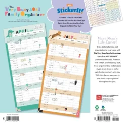 2023 Square Wall Calendar With Sticker Sheet The Very Busy Family Organizer - BrownTrout