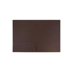 JAM Paper Two-Pocket Textured Linen Business Folders Chocolate Brown 386LBRD
