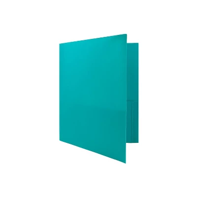JAM Paper Plastic Two-Pocket School POP Folders Teal Bulk 96/Pack 382ETEB 3 JAM Paper Plastic Two-Pocket School POP Folders Teal Bulk 96/Pack 382ETEB - Image 3