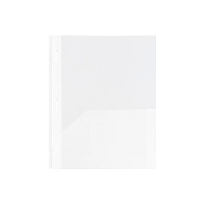 JAM Paper Plastic Two-Pocket School POP Folders W/Metal Prongs Clasps Clear 382ECCLDB 4 JAM Paper Plastic Two-Pocket School POP Folders W/Metal Prongs Clasps Clear 382ECCLDB - Image 4