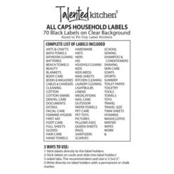 Talented Kitchen 8 Pack Metal Basket Labels Clip On Holders W/ 70 Household Labels For Storage Bins, Bin Clips Labels Tags For Organizing Home, White -Office Supplies Store GUEST cace348b afed 4ec2 8a04 79541383b4c1