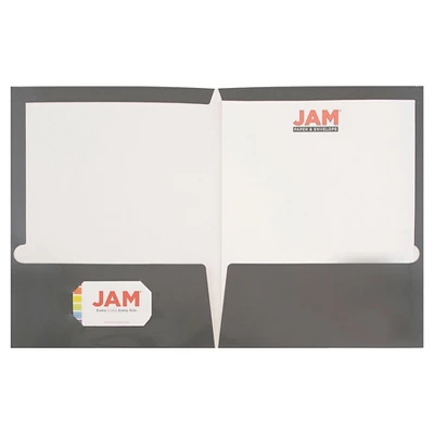 JAM 6pk Glossy Paper Folder 2 Pocket - Gray 1 JAM 6pk Glossy Paper Folder 2 Pocket - Gray