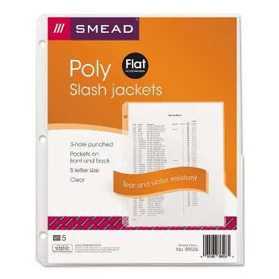 Smead Organized Up Poly Slash Jackets Letter Polypropylene Clear 5/Pack 89506 8 Smead Organized Up Poly Slash Jackets Letter Polypropylene Clear 5/Pack 89506 - Image 8
