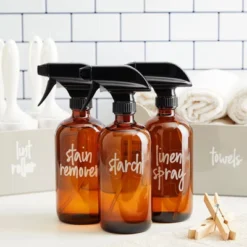 Talented Kitchen 141 Laundry Room Labels For Jars - Preprinted White Script Stickers For Closet, Bathroom Organization (Water Resistant)