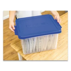 Bankers Box Heavy Duty Plastic File Storage Locking Lid Letter/Legal Clear/Blue 2/Pack 0086202 -Office Supplies Store GUEST d220eaeb 81ed 4fe3 a8f9 bbb0ef13bda4