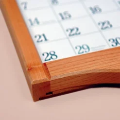 Undated Calendar Frame Pine Classic Solid Oak - Lang