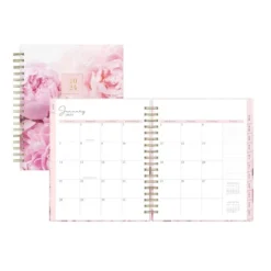Rachel Parcell 2024 Planner 7.8"x9.13" Daily/Monthly Laminated Wirebound Peony -Office Supplies Store GUEST d3956d1b c23d 488f aebe b39a83422725