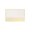 JAM Paper Laminated Two-Pocket Glossy Presentation Folders Ivory Bulk 50/Box 385GIVC