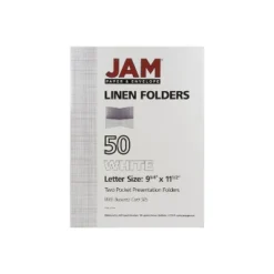 JAM Paper Two-Pocket Textured Linen Business Folders White Bulk 25/Pack 386LWHA -Office Supplies Store GUEST d5e665c9 741e 4852 9319 4936222d8131