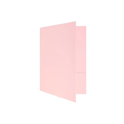 JAM Paper Premium Matte Cardstock Two-Pocket Presentation Folders Baby Pink 28876675D 3 JAM Paper Premium Matte Cardstock Two-Pocket Presentation Folders Baby Pink 28876675D - Image 3
