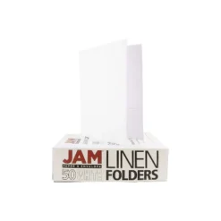 JAM Paper 2-Pocket Portfolio Folder White Linen 100/Box 95448B -Office Supplies Store GUEST d9061d0f 64a6 4c10 937e 7347f4558134