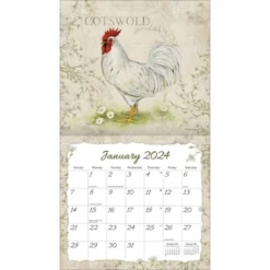 Lang 2024 Wall Calendar 24"x12" Proud Rooster