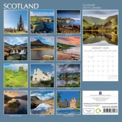 The Gifted Stationery 2024 Square Wall Calendar, Scotland, 16-Month Scenic Britain Theme With 180 Reminder Stickers (12x12 In) -Office Supplies Store GUEST dab0d12f b191 40ce 83a7 eb4eb5cb6306