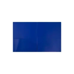 JAM Paper Pop 2-Pocket Portfolio Folder Deep Blue 96/Box (382EBUB)