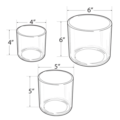 Azar Displays 4", 5", 6" Dia. Deluxe Clear Acrylic Cylinder Bin Set For Counter 3 Azar Displays 4", 5", 6" Dia. Deluxe Clear Acrylic Cylinder Bin Set For Counter - Image 3