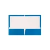 JAM Paper Laminated Two-Pocket Glossy Presentation Folders Blue 385GBUD