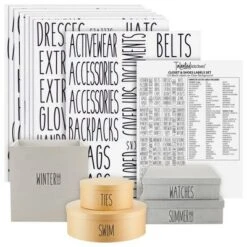 Talented Kitchen 133 Closet Labels For Bins, Baskets, Preprinted Black All Cap Stickers For Clothing Organization, Storage Containers, Water Resistant -Office Supplies Store GUEST dd17629a 36a5 471f b84d 7f419b63e1de