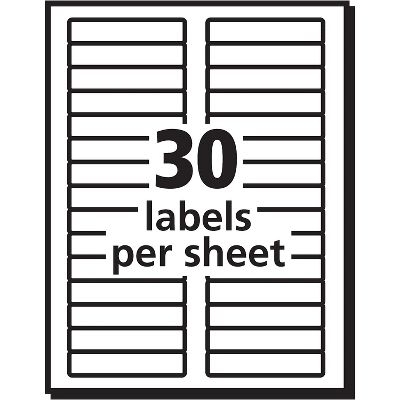 Avery Removable 1/3-Cut File Folder Labels Inkjet/Laser .66 X 3.44 White 750/PK 8066 3 Avery Removable 1/3-Cut File Folder Labels Inkjet/Laser .66 X 3.44 White 750/PK 8066 - Image 3