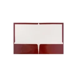 JAM Paper Glossy 2-Pocket Presentation Folder Red 50/Box V0312403C