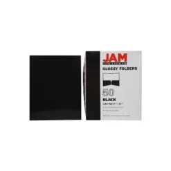 JAM Paper Laminated Two-Pocket Glossy Presentation Folders Black Bulk 25/Pack 385GBLD -Office Supplies Store GUEST e23db47d ed6c 4e70 8371 2714db4936ab