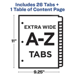 Avery Dividers Ready Index A-Z 9-3/4" X 11" 26/Set White 11166 -Office Supplies Store GUEST e4115947 c94a 43c2 99fc 7e4ff637e329