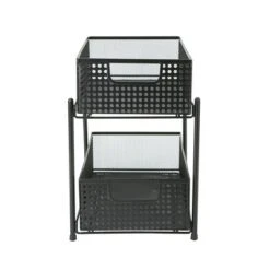 Mind Reader Metal Mesh Heavy Duty Organizer [2 TIER] Slide Out Basket Drawer For Kitchen, Bathroom, Office Desk (BLACK) -Office Supplies Store GUEST e48adbc3 0cad 4318 a5a6 a1ca6cb1c696