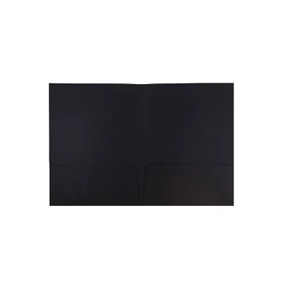 JAM Paper Two-Pocket Textured Linen Business Folders Black Bulk 50/Box 386LBLC 1 JAM Paper Two-Pocket Textured Linen Business Folders Black Bulk 50/Box 386LBLC