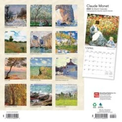 Browntrout 2024 Wall Calendar 12"x12" Claude Monet