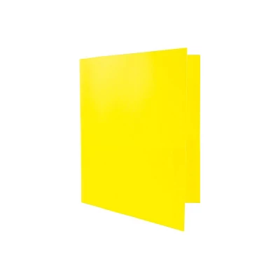 JAM Paper Pop 2-Pocket School Folder Yellow 96/Pack (382EYEB) 3 JAM Paper Pop 2-Pocket School Folder Yellow 96/Pack (382EYEB) - Image 3