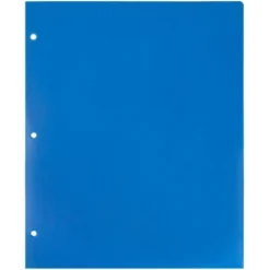 JAM 6pk 2 Pocket Heavy Duty 3 Hole Punched Plastic Folders - Blue -Office Supplies Store GUEST ee1c539b 554e 4e21 96a8 e2eba996f66a