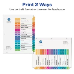Avery Ready Index Customizable Table Of Contents Asst Dividers 15-Tab Ltr 6 Sets 11197 -Office Supplies Store GUEST ee37770f 596e 420f 847e b2976adf83fc