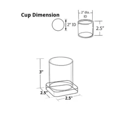 Azar Displays Small Single Cylinder Deluxe Clear Acrylic Cup Holder -Office Supplies Store GUEST f1297a23 5e52 4bd4 95e7 7d5e66d18824