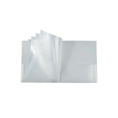 JAM Paper 10-Pocket Heavy Duty Folders Clear 3/Pack (389MP10clc) 389MP10CLC 2 JAM Paper 10-Pocket Heavy Duty Folders Clear 3/Pack (389MP10clc) 389MP10CLC - Image 2