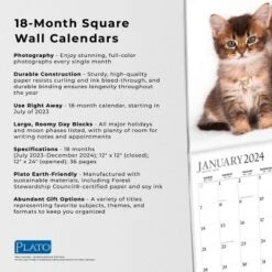 Plato 2023-2024 Wall Calendar 12"x12" Happy Kittens 7 Plato 2023-2024 Wall Calendar 12"x12" Happy Kittens -Office Supplies Store GUEST f2a339d3 5075 4099 bf6f a7b97a44f6b9