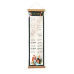 2023 Wall Calendar 7"x24" Dark Teal Green - Be Rooted