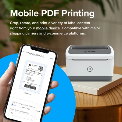 Zebra ZSB Series Thermal Label Printer - Shipping Printer For Barcode Labels, Address Labels & More - ZSB-DP14 4" Width 1 Zebra ZSB Series Thermal Label Printer - Shipping Printer For Barcode Labels, Address Labels & More - ZSB-DP14 4" Width