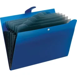 Globe-Weis 7 Pocket Expanding Files Blue 89551BLU