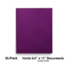 Staples School Grade 2 Pocket Folder With Fasteners Purple 25/BX 27544-CC