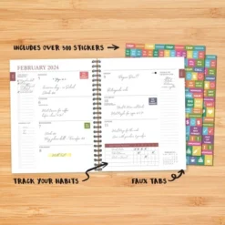 Willow Creek Press 2023-24 Academic Weekly Planner 6.5"x8.5" Softcover Freshly Picked Flowers