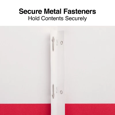 Staples School Grade 2 Pocket Folder With Fasteners Red 25/Box 27540-CC 3 Staples School Grade 2 Pocket Folder With Fasteners Red 25/Box 27540-CC - Image 3
