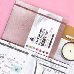 Undated Planner PRO Daily 8.5"x11" Rose Gold - Clever Fox -Office Supplies Store GUEST fcca3615 c893 4d21 a493 f677ba3dec49