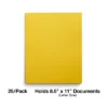 Staples School Grade 2 Pocket Folder Yellow 25/Box (50761/27538-CC)