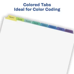 Avery Print & Apply Clear Label Dividers W/Color Tabs 8-Tab Letter 25 Sets 11993 -Office Supplies Store GUEST ffddc9c0 68e6 4cee a639 0225e674dcef